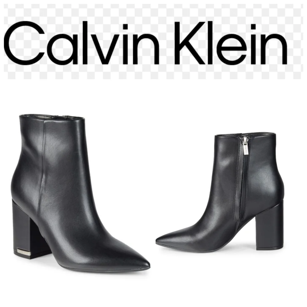 Calvin Klein​Point-Toe Ankle Booties